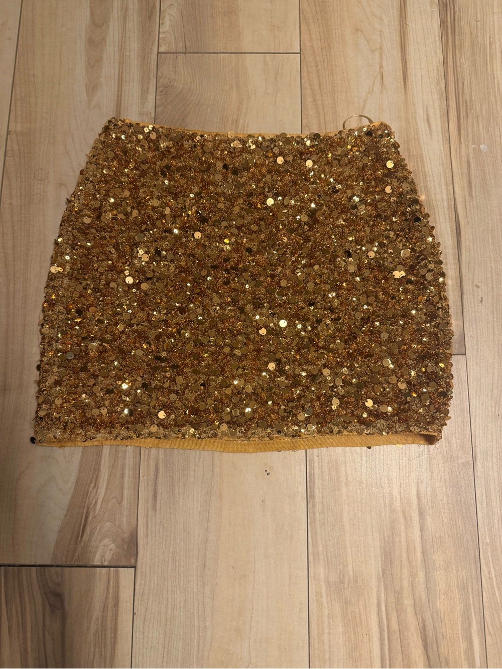 Zara gold sequin mini skirt